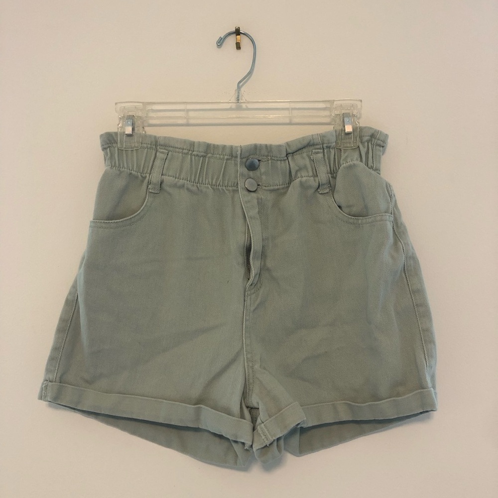 Love Tree Green High Waist Shorts
